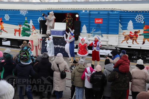Поезд Деда Мороза, Новая Чара, 3 ноября 2022 г. Фото Евгении Дубровиной