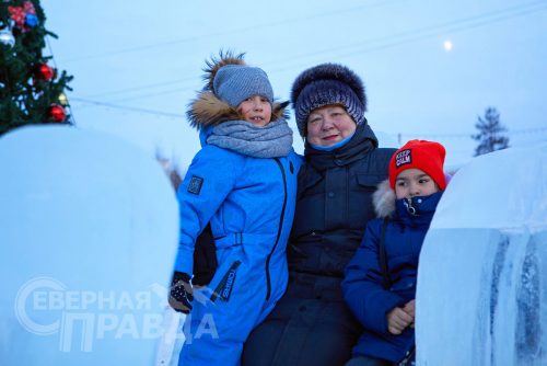 Открытие ледового городка, Новая Чара, декабрь 2022 г. Фото пресс-службы компании «Удоканская медь»