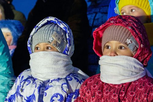 Открытие ледового городка, Новая Чара, декабрь 2022 г. Фото пресс-службы компании «Удоканская медь»