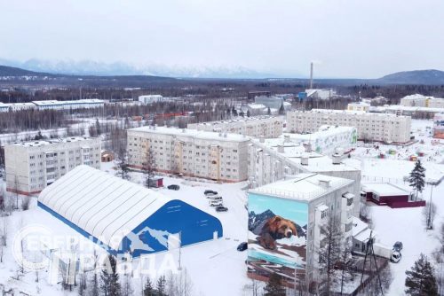 Ледовый каток, Новая Чара, декабрь 2022 г. Фото Екатерины Поздеевой