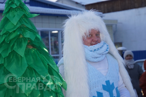 Открытие ледового городка 8 декабря 2024 в Новой Чаре. Фото Екатерины Поздеевой