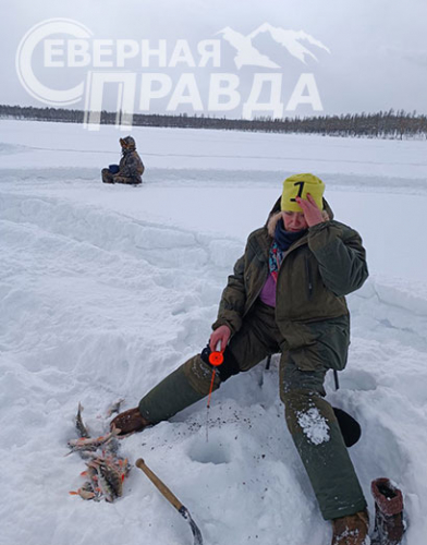Зимняя рыбалка 2024, озеро Большая Соколанда. Фото Оксаны Холшевниковой