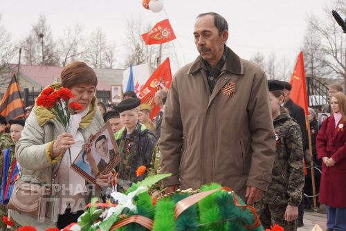 Торжественный митинг, Чара, 9 мая 2025 г. Фото Екатерины Поздеевой