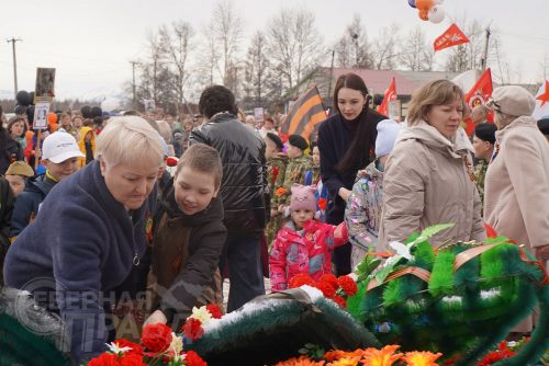 Торжественный митинг, Чара, 9 мая 2025 г. Фото Екатерины Поздеевой