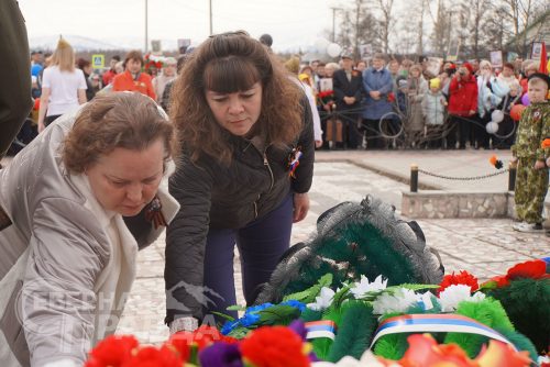 Торжественный митинг, Чара, 9 мая 2025 г. Фото Екатерины Поздеевой