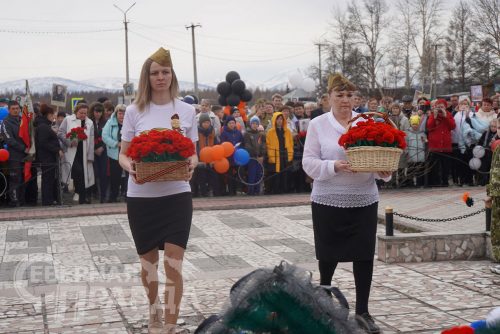 Торжественный митинг, Чара, 9 мая 2025 г. Фото Екатерины Поздеевой