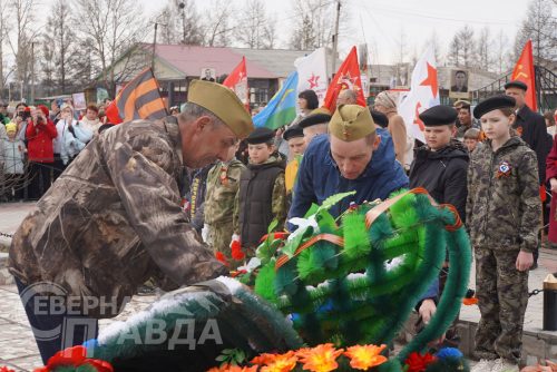 Торжественный митинг, Чара, 9 мая 2025 г. Фото Екатерины Поздеевой