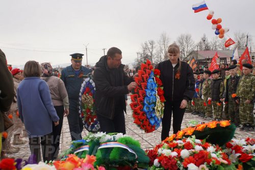 Торжественный митинг, Чара, 9 мая 2025 г. Фото Екатерины Поздеевой