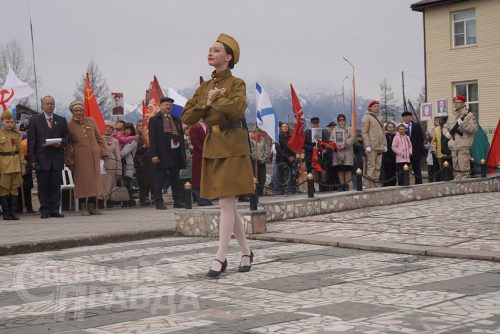 Торжественный митинг, Чара, 9 мая 2025 г. Фото Екатерины Поздеевой