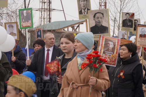«Бессмертный полк», Чара, 9 мая 2025 г. Фото Екатерины Поздеевой