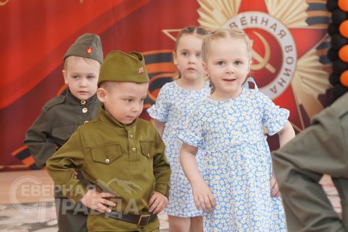 Праздник День Победы в детском саду «Берёзка», Новая Чара, 2025 г. Фото Екатерины Поздеевой