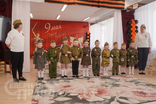 Праздник День Победы в детском саду «Берёзка», Новая Чара, 2025 г. Фото Екатерины Поздеевой