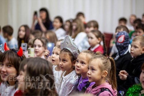 Новогодний утренник театра кукол «Тридевятое царство». Каларский округ, декабрь 2025 г. Фото службы новостей «СП»