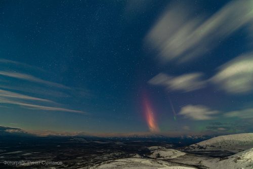 Северное сияние. ГМК «Удокан», Каларский округ, 30 октября 2025 г. Фото Рината Султанова