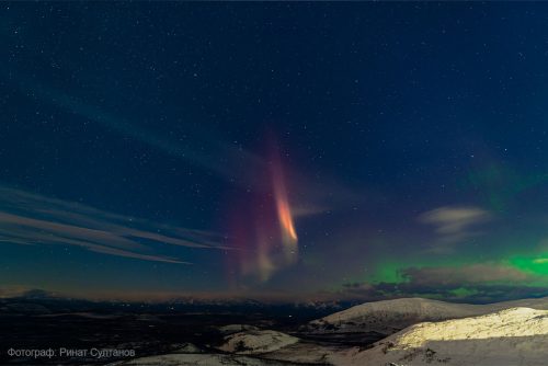 Северное сияние. ГМК «Удокан», Каларский округ, 30 октября 2025 г. Фото Рината Султанова