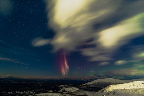 Северное сияние. ГМК «Удокан», Каларский округ, 30 октября 2025 г. Фото Рината Султанова